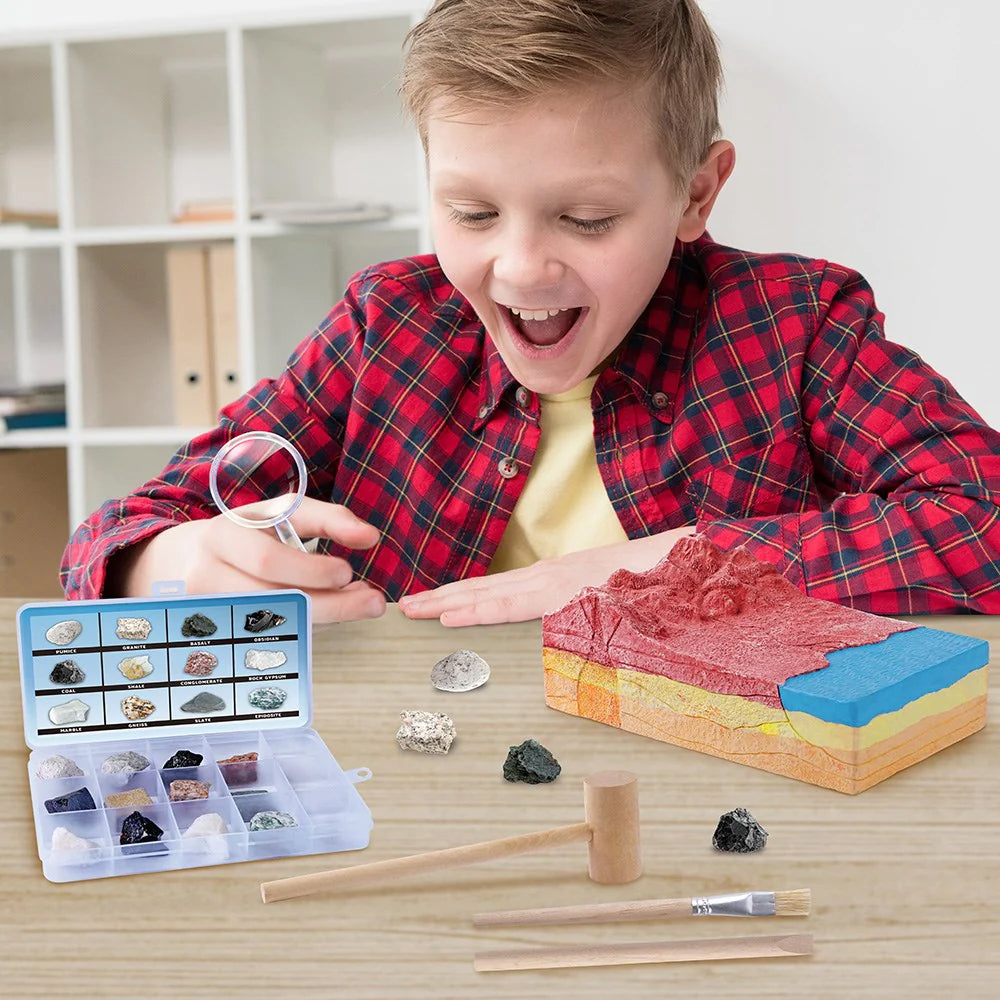 Johnco Treasure Of The Earth Kids/Childrens Adventure Dig Excavation Kit 6y+