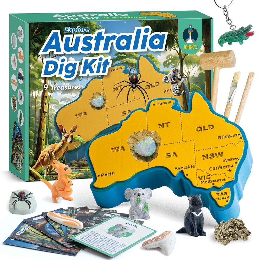 Johnco Dig Kit Explore Australia Educational Toy Kids 6y+