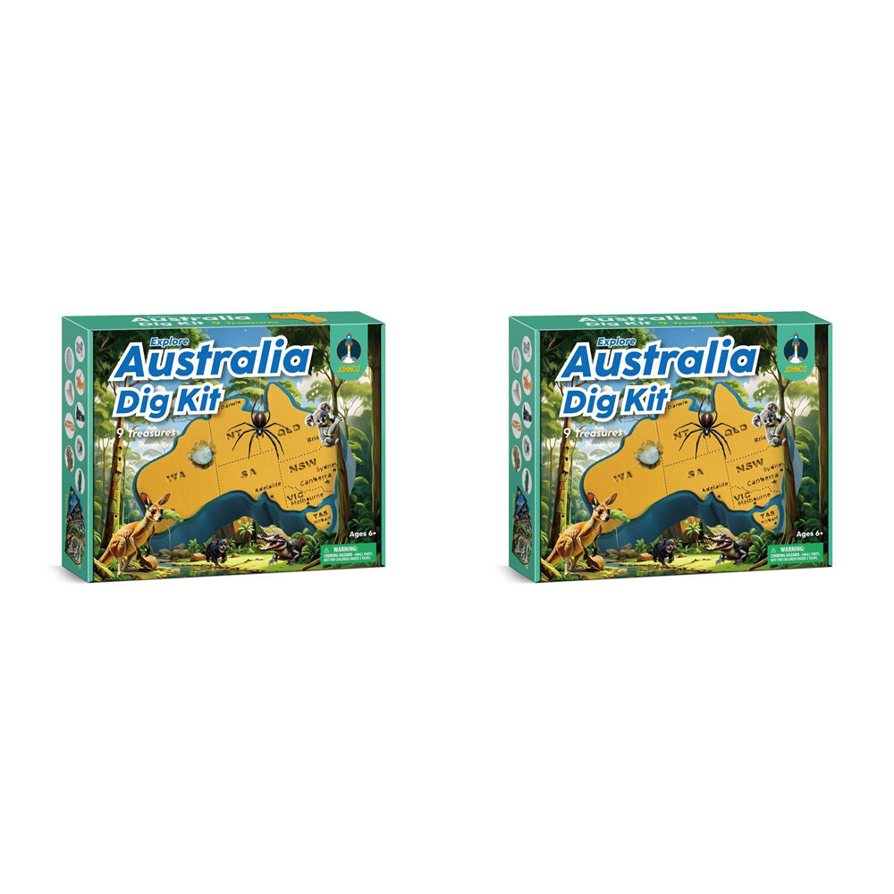 2PK Johnco Dig Kit Explore Australia Educational Toy Kids 6y+