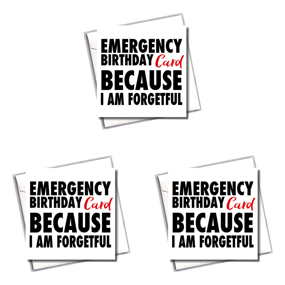 3PK Filthy Sentiments Emergency Card w/ Envelope 14x14cm