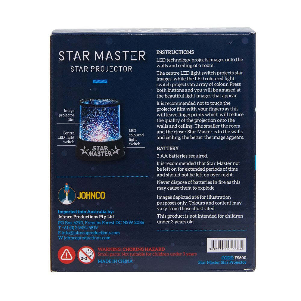 Johnco Star Master Projector Kids/Children Room Decor 3y+