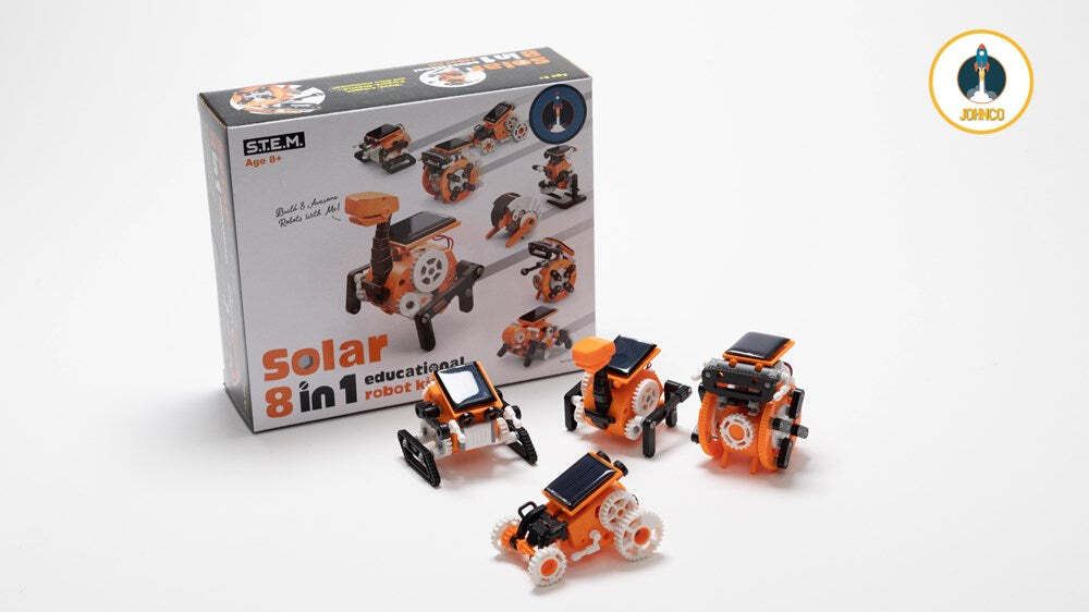 Johnco 8-in-1 Solar Robot Educational Kit DIY Kids Learning Toy 8y+