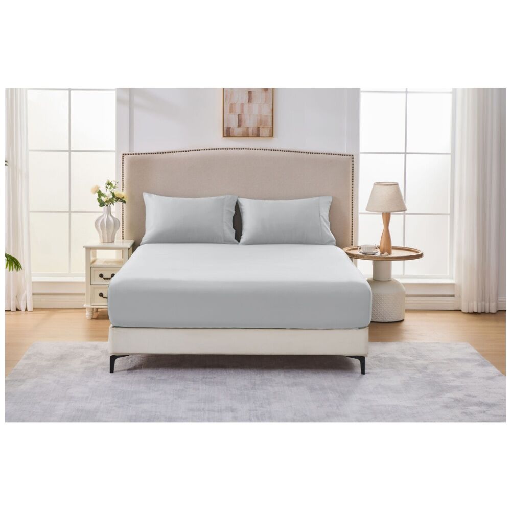 Grosvenor House 500TC Egyptian Cotton Fitted Bed Sheet Only Silver