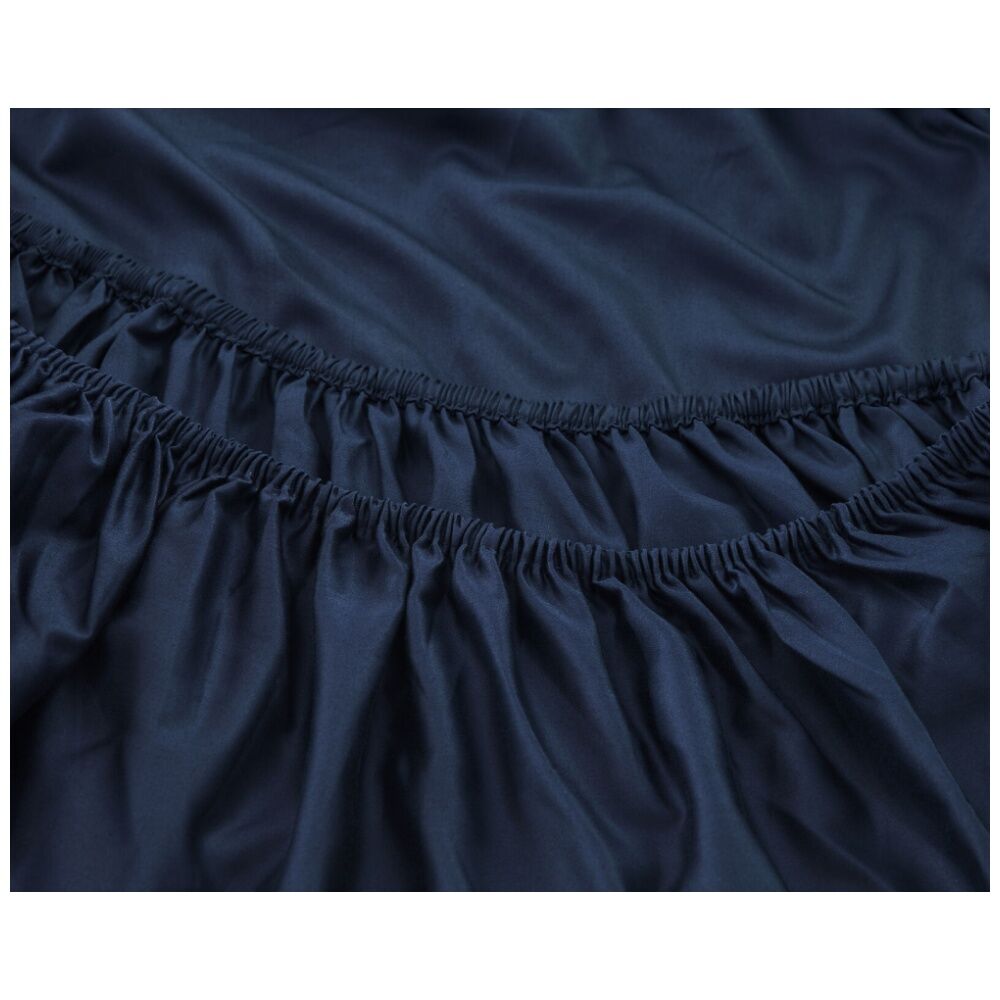 Grosvenor House 500TC Egyptian Cotton Fitted Bed Sheet Only Navy
