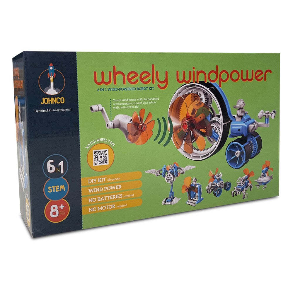 Johnco Wheely Windpower 6in1 Wind-Powered Robot Toy 8y+