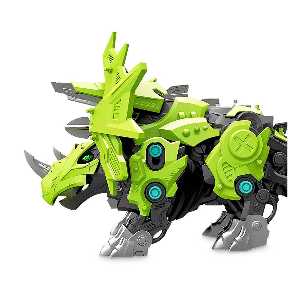 Johnco Triceratops Armoured Dinosaur Robot STEM Building Toy Kit 8y+