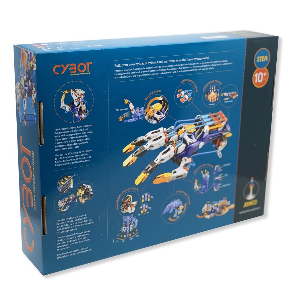 Johnco Cybot Hydraulic Cyborg Hand DIY Kit Kids Learning Toy 10y+