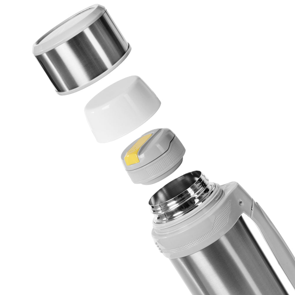 Fissman Stainless Steel 30cm/1000ml Vacuum Flask Bottle Double Wall - Silver