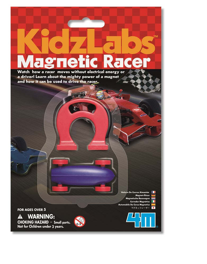 2PK 4M KidzLabs Magnetic Racer Educational Kids Toy 5y+