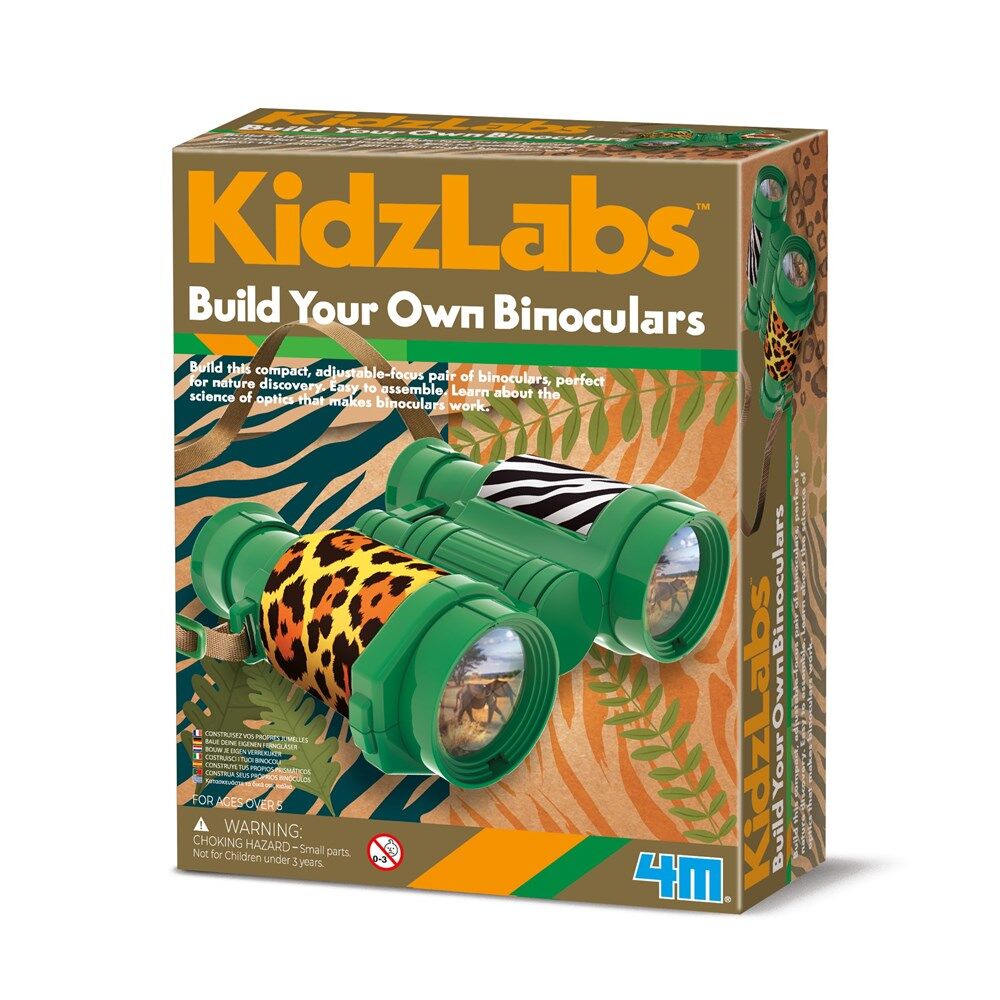 4M Kidzlabs Build Your Own Binocular STEM Toy Kids - Green 5y+