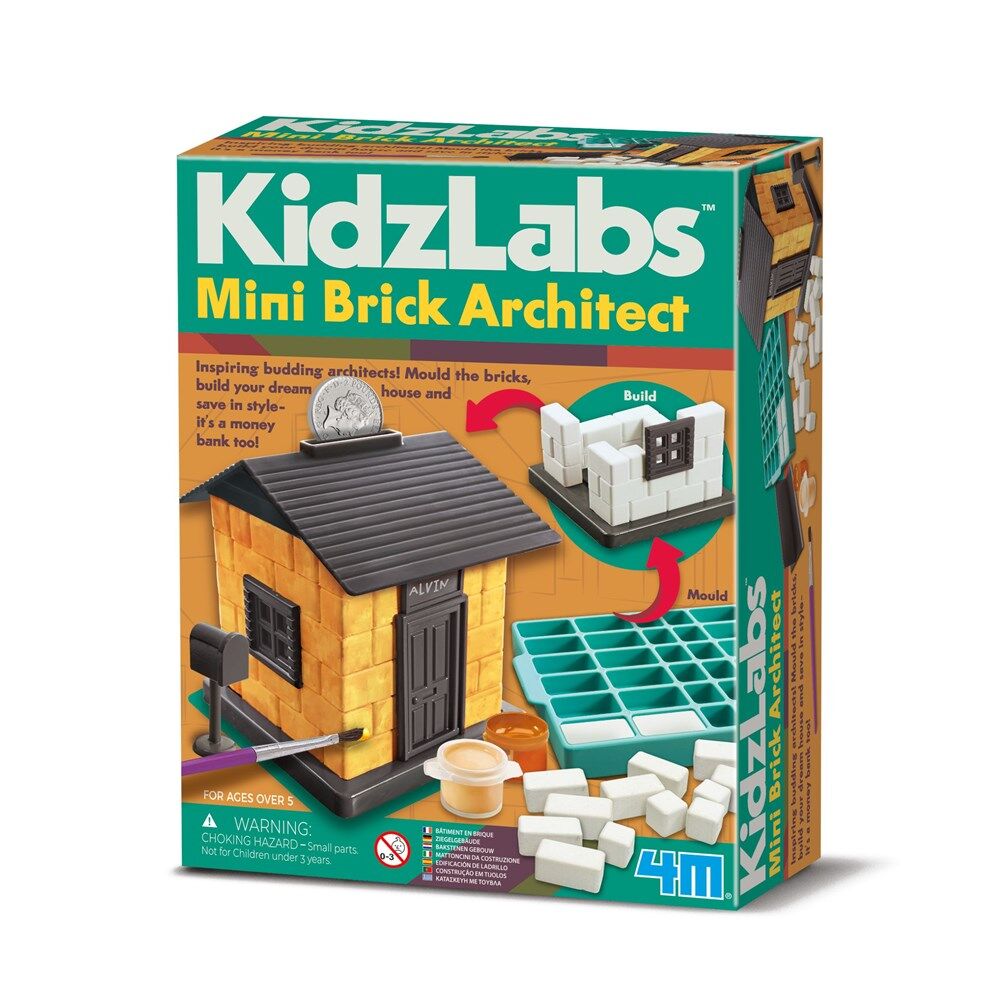 4M KidzLabs Mini Brick Architect STEM Educational Toy Kids 5y+