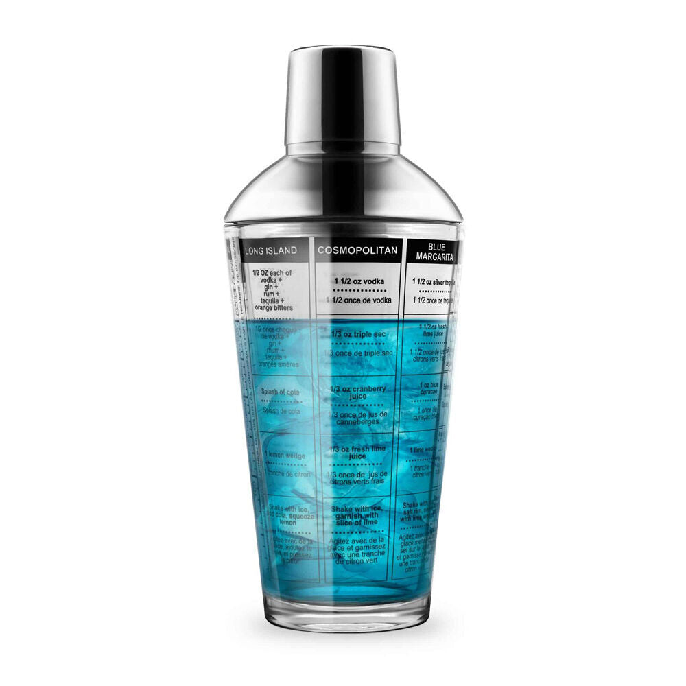 2PK Final Touch Recipe Cocktail Shaker Barware Accessory 450ml