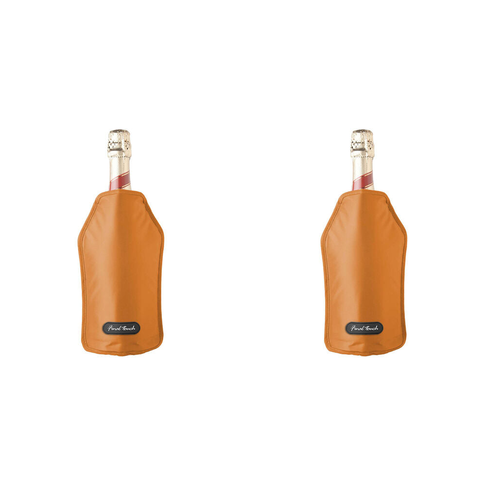 2PK Final Touch Nylon Wine Bottle Chiller/Cooling Sleeve – Orange