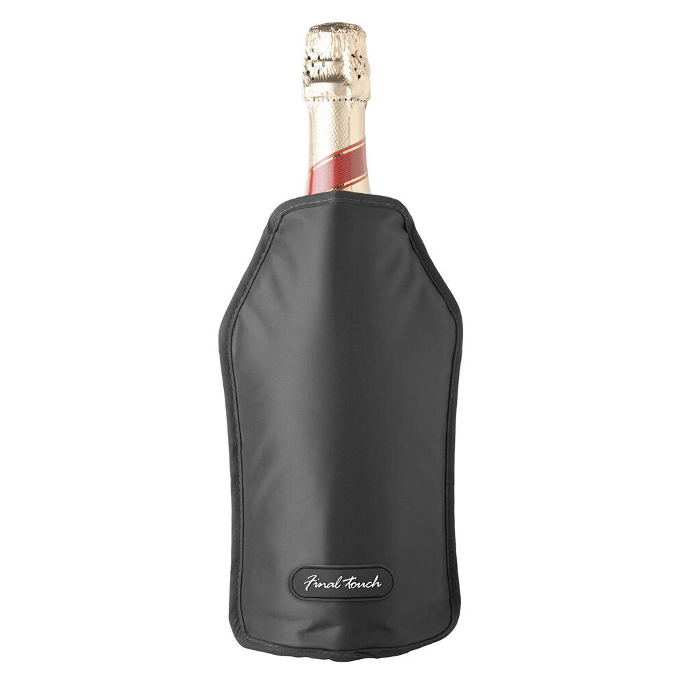 2PK Final Touch Nylon Wine Bottle Chiller/Cooling Sleeve – Black