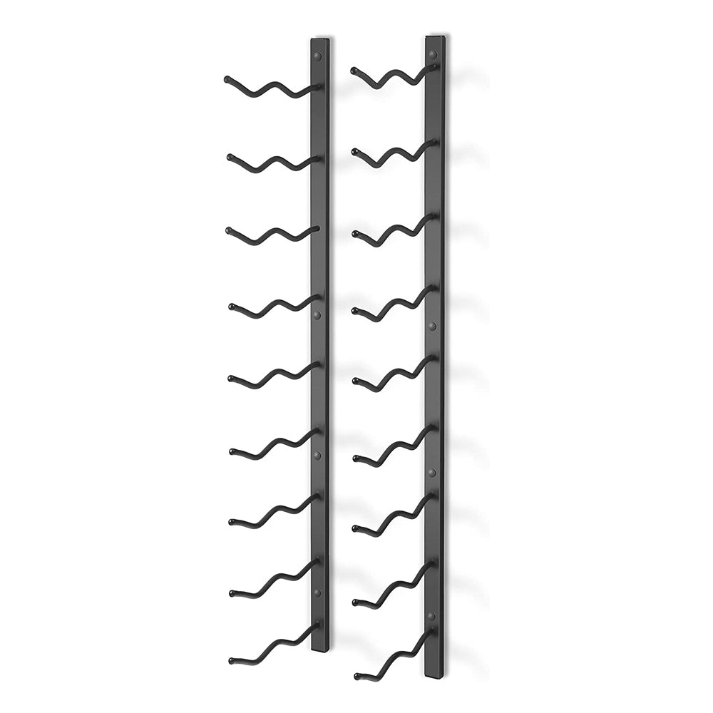 Final Touch 18-Bottle Wine Rack Wall Mounted Metal Storage
