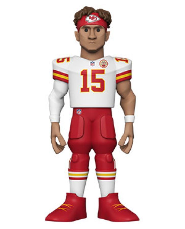 NFL Football Patrick Mahomes Chiefs Gold Vinyl Action Figure Toy 12in