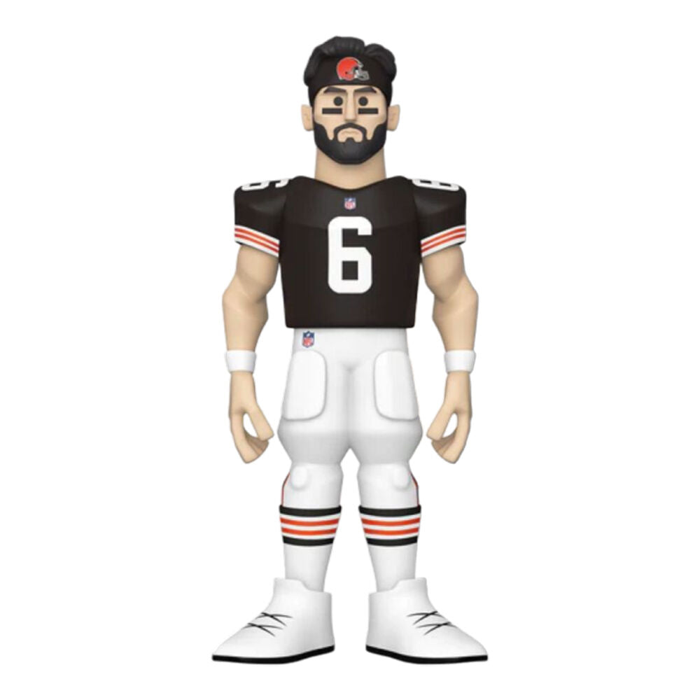 NFL Football Baker Mayfield Browns Gold Vinyl Action Figure Toy 12in
