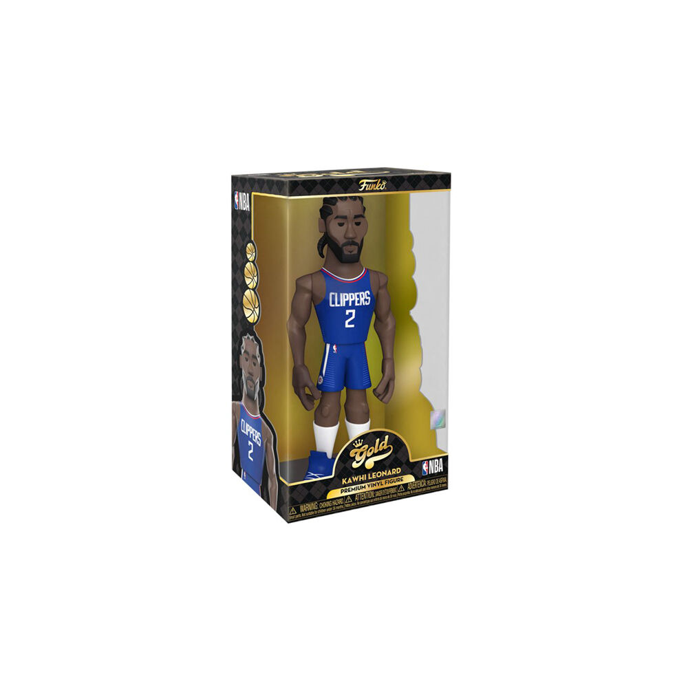 NBA Basketball Kawhi Leonard Los Angeles Clippers Home Jersey Gold Figure Toy 12in