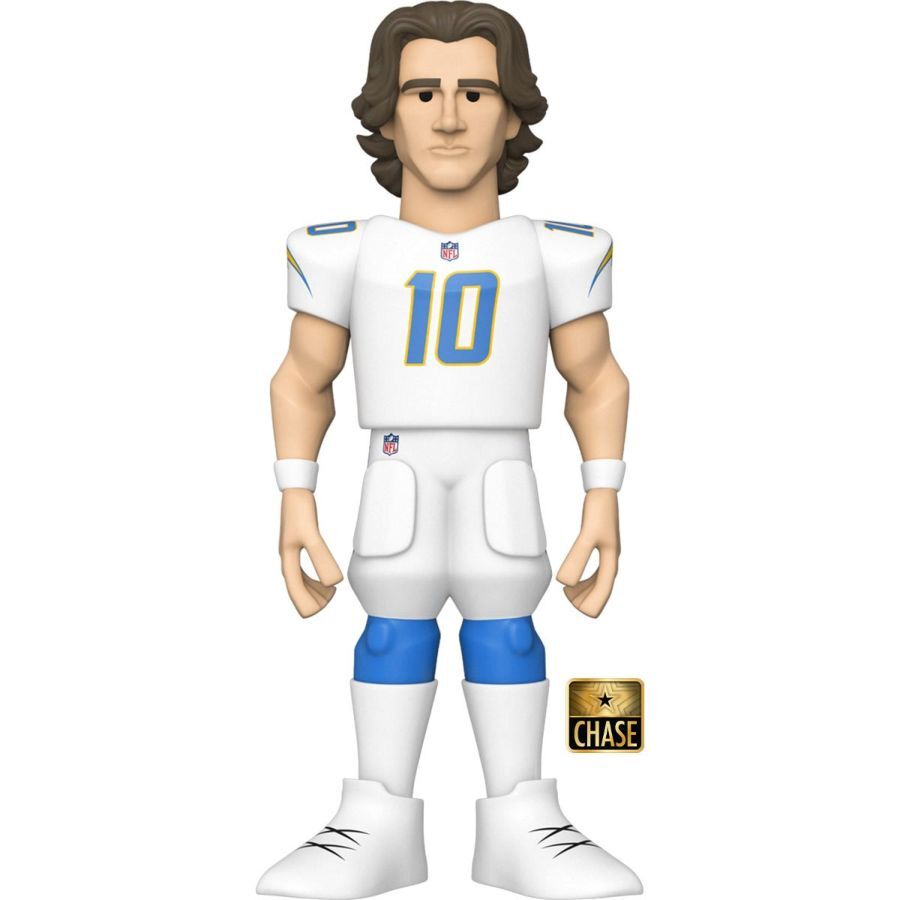 NFL Football Justin Herbert Chargers Gold Vinyl Action Figure Toy 12in