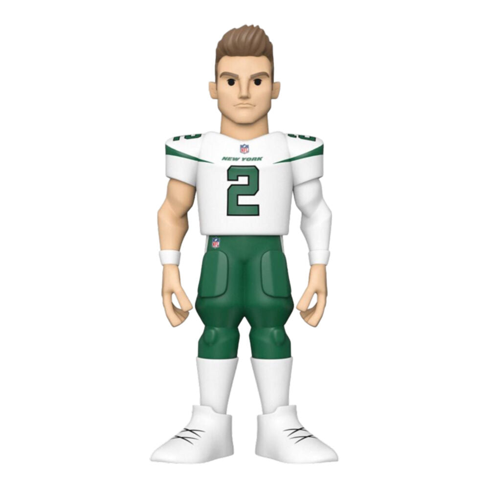 NFL Football Zach Wilson Jets Gold Vinyl Action Figure Toy 12in