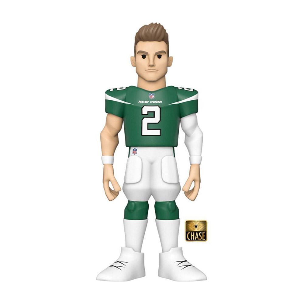 NFL Football Zach Wilson Jets Gold Vinyl Action Figure Toy 12in