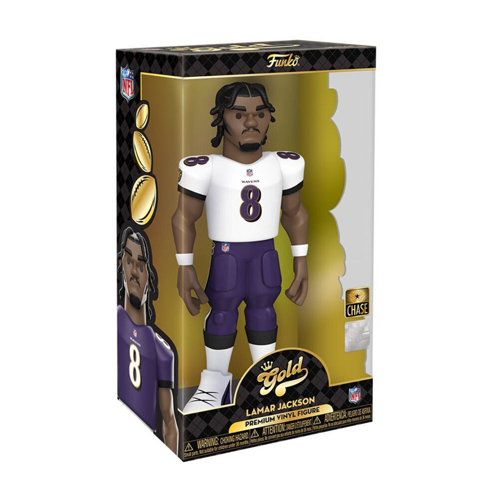 NFL Football Lamar Jackson Ravens Gold Vinyl Action Figure Toy 12in