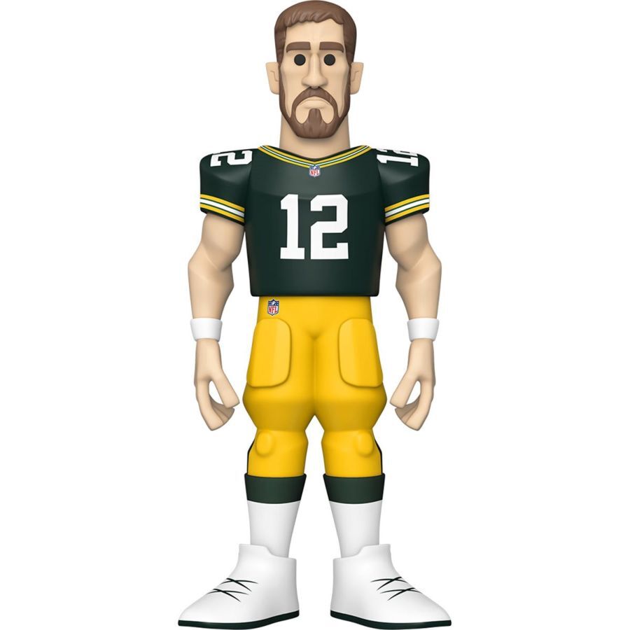 NFL Football Aaron Rodgers Packers Gold Vinyl Action Figure Toy 12in