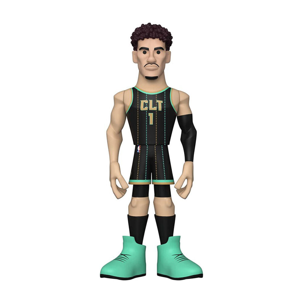 NBA Basketball LaMelo Ball Charlotte Hornets Gold Premium Figure Toy 12in