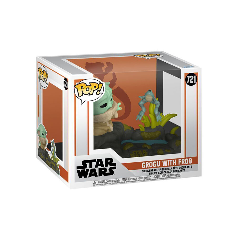 Star Wars Din Grogu w/ Frog Deluxe Pop! Action Figure Toy