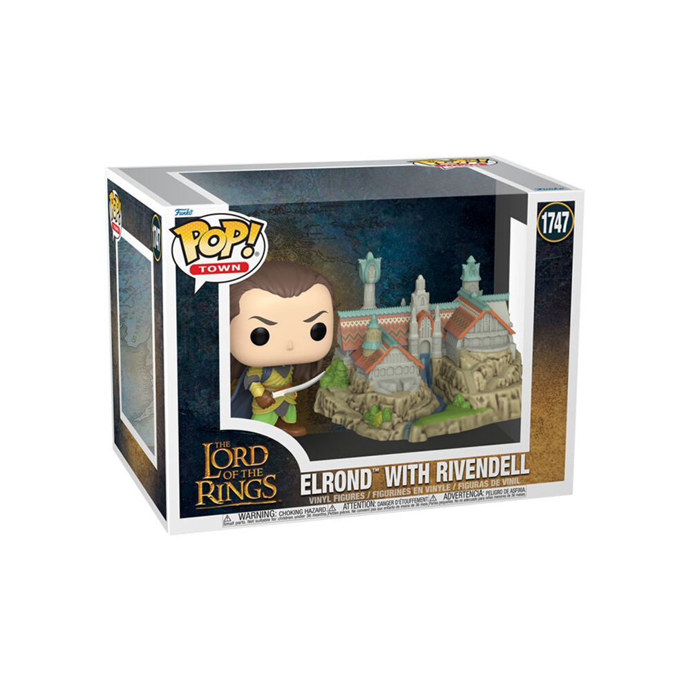 The Lord of the Rings Elrond w/ Rivendell Pop Town 3.9" Figure