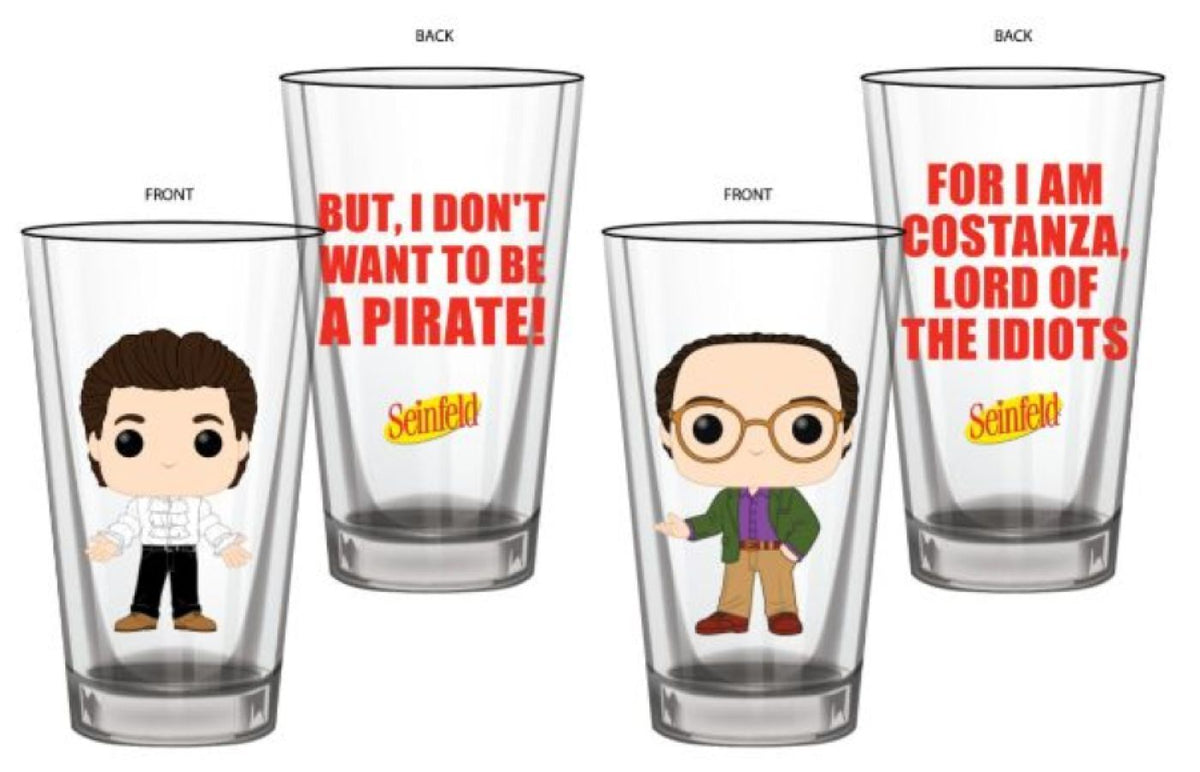Pop! Drinkware Seinfeld - Jerry & George Glass Set 2-pack