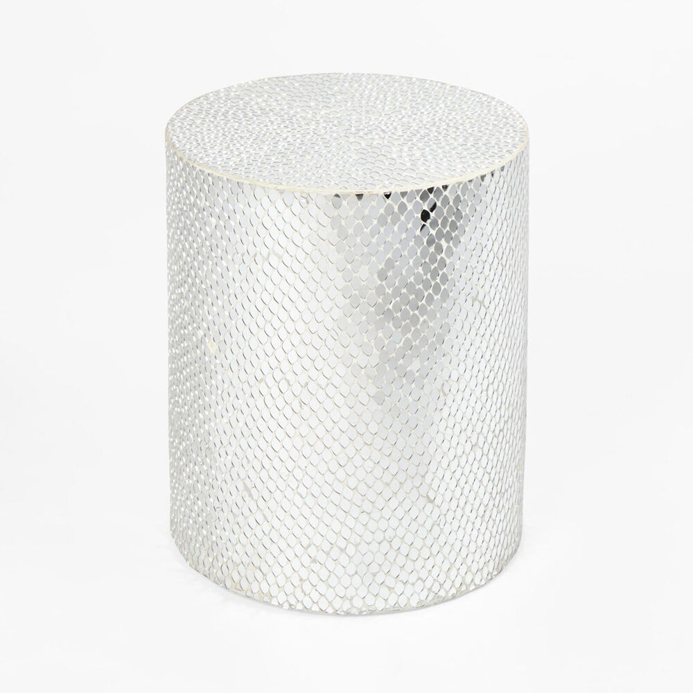 Belle Pippa Mirror Indoor Side Table 35x45cm - Silver