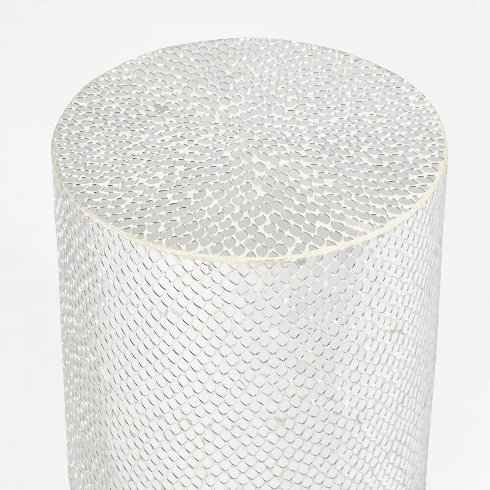 Belle Pippa Mirror Indoor Side Table 35x45cm - Silver