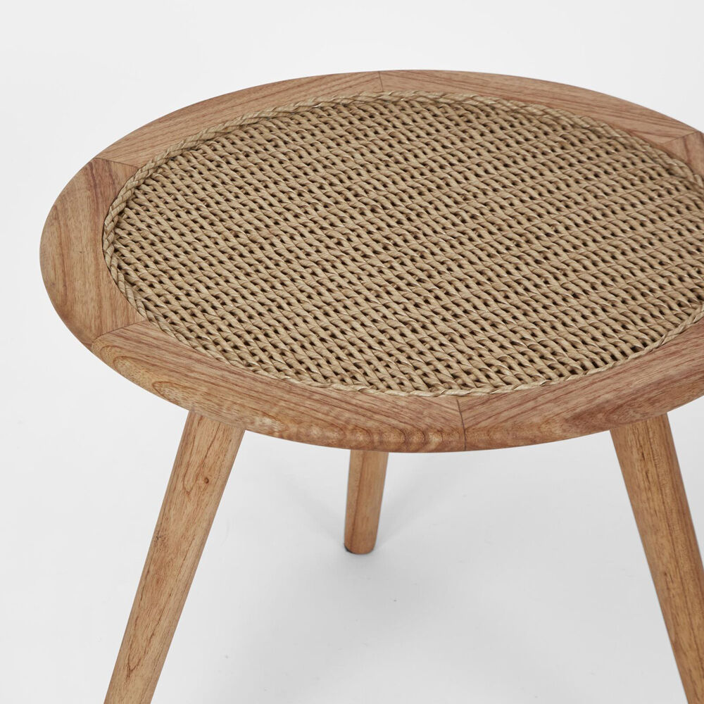 Belle Cove Teak & Synthetis Side Table Outdoor 69x82cm - Natural