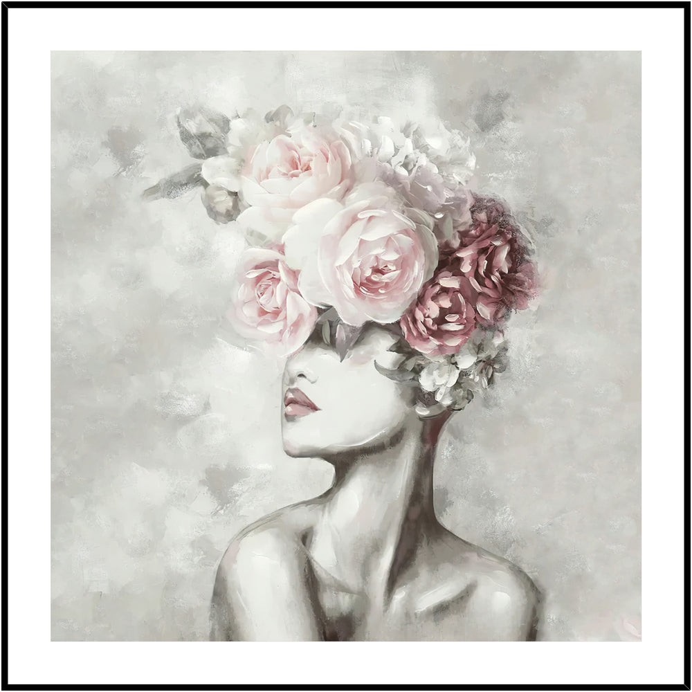 Alexanda Framed Print Wall Hanging Decor Square 80x80cm Glass/Plastic
