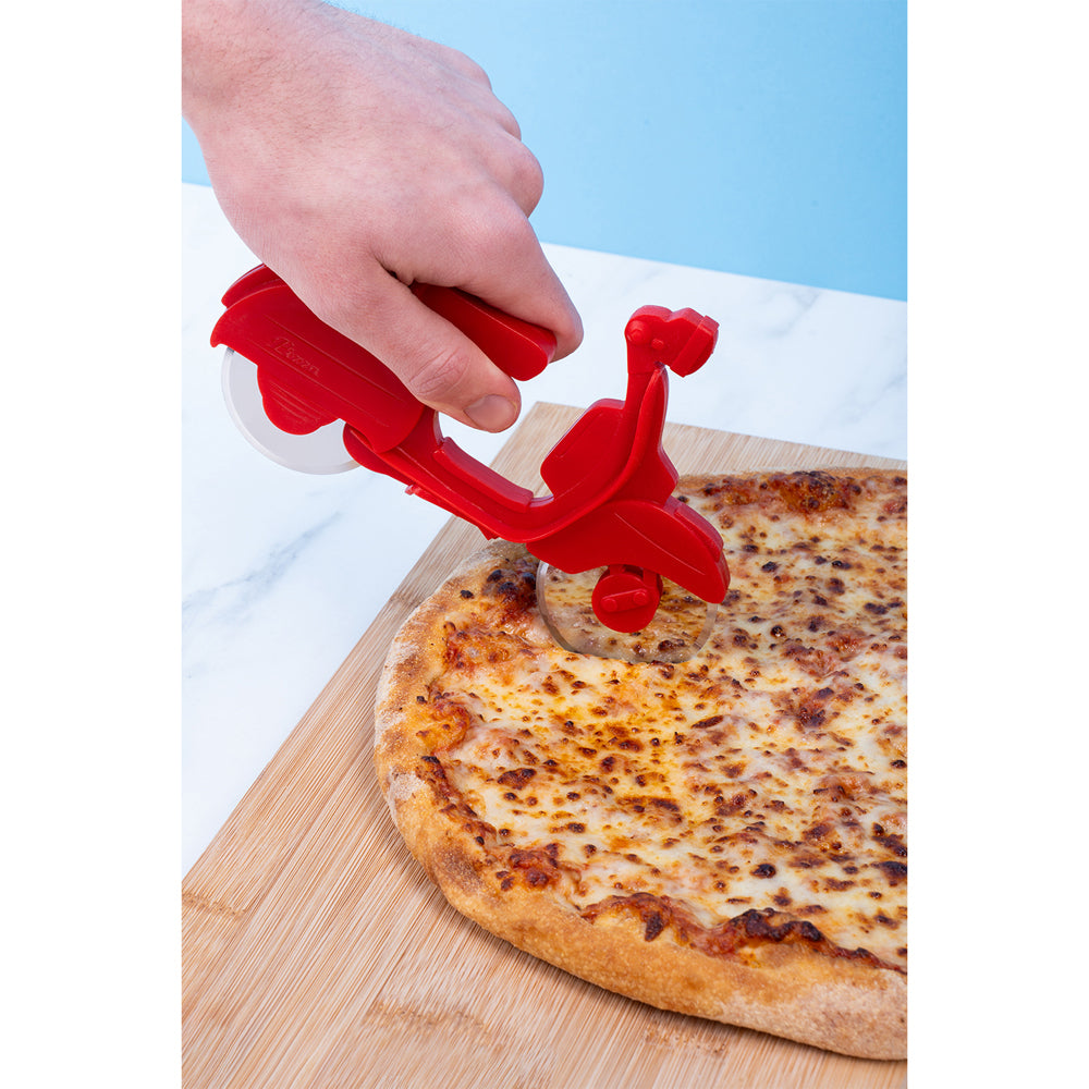 2PK Fizz Creations Scooter Pizza Wheel Cutter/Slicer - Red