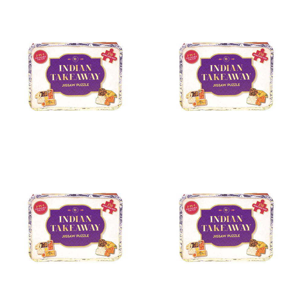4PK 250pc Fizz Creations Indian Takeaway Jigsaw Puzzle Game 21x16cm