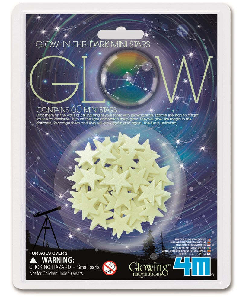 3PK 4M Glow in The Dark Mini Stars w/ Adhesive Tape Kids Toy 3y+