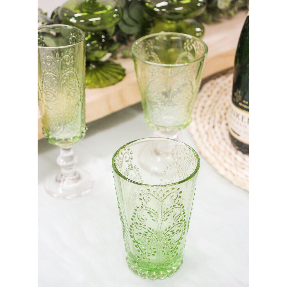 2PK LVD Stemmed 19cm Champagne Flute Glass Drinking Cup - Apple Green