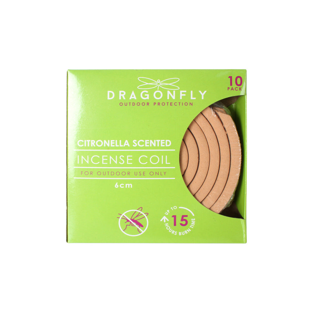 6x 10pc Dragonfly Citronella Scented Incense Coil 10Cm Mosquito Repellent Aromatic