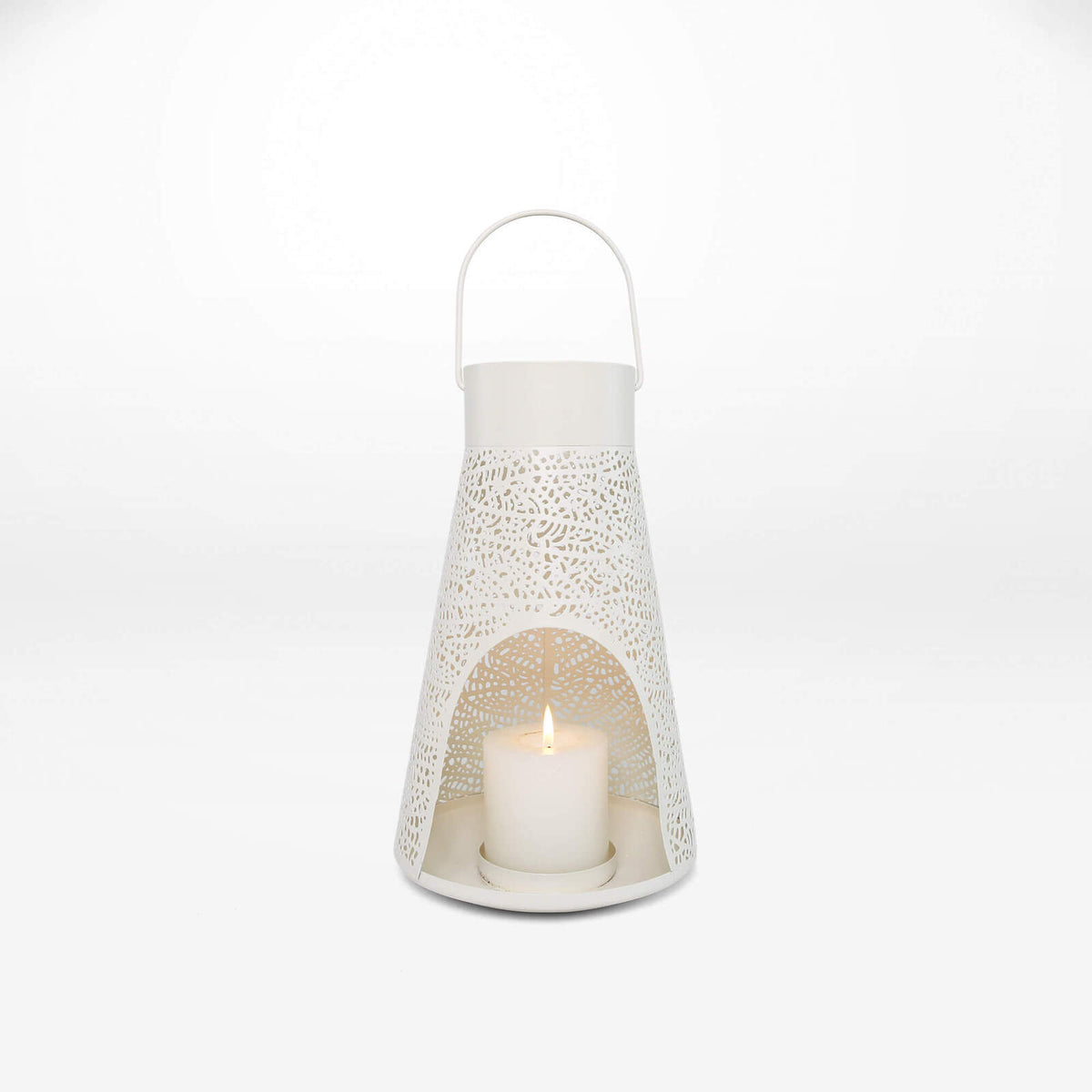 Rayell Lantern Candle Holder Medina Gardenia Cream Medium 17x28x17cm