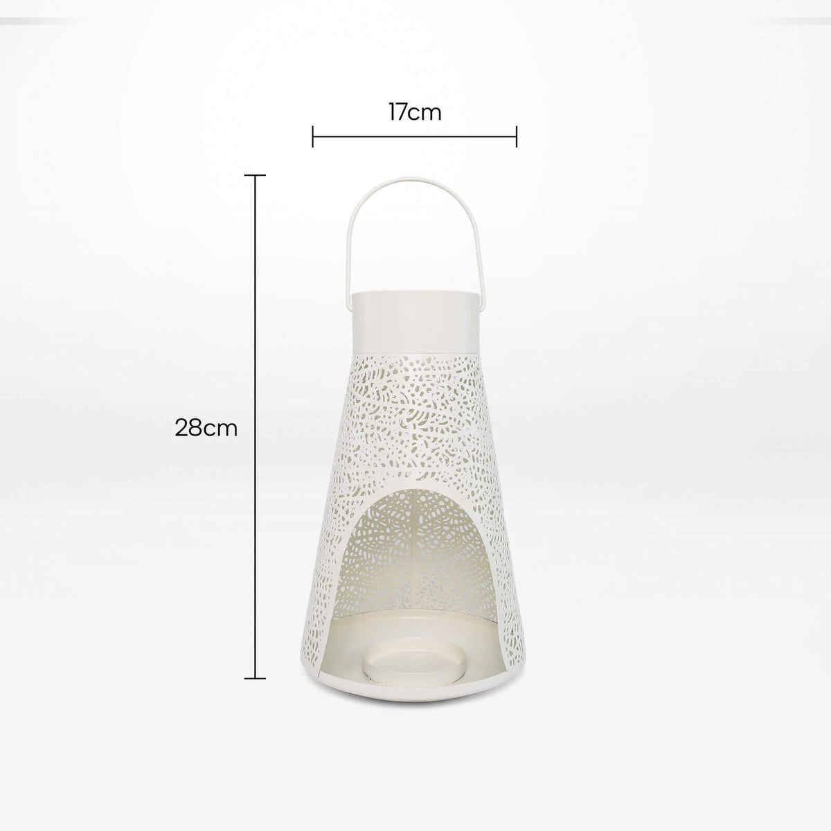 Rayell Lantern Candle Holder Medina Gardenia Cream Medium 17x28x17cm