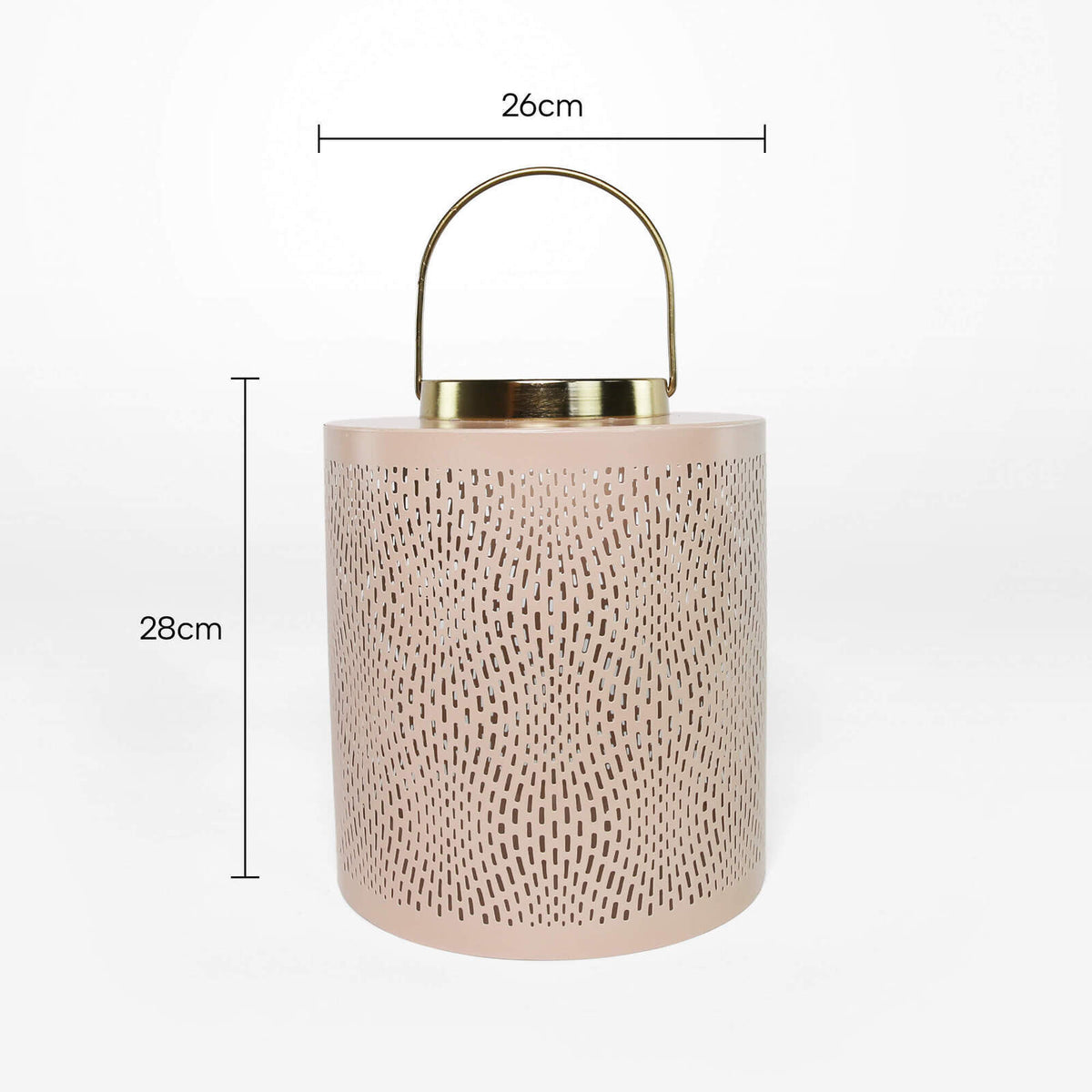Rayell Lantern Candle Holder Muttrah Dusty Pink Medium 26x28x26cm