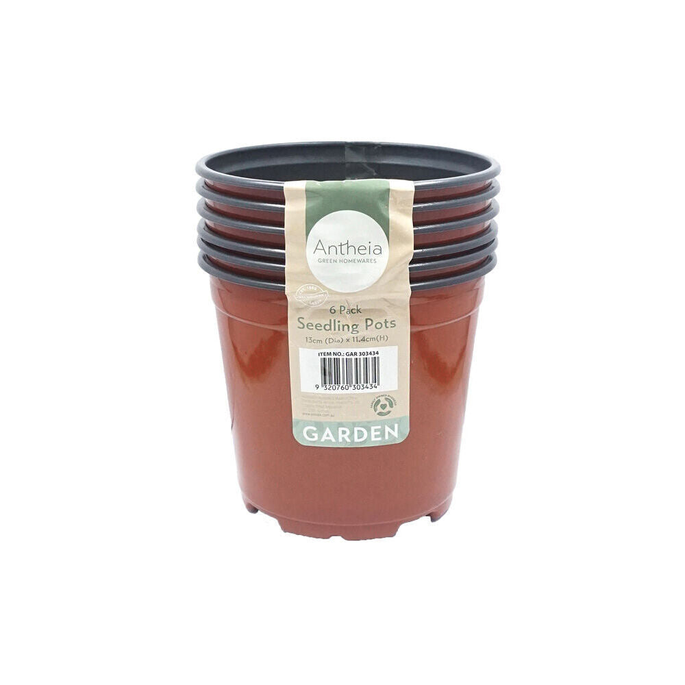 72pc Antheia Green Homewares Soft Plastic Seedling Pot 13x11.4cm - Brown