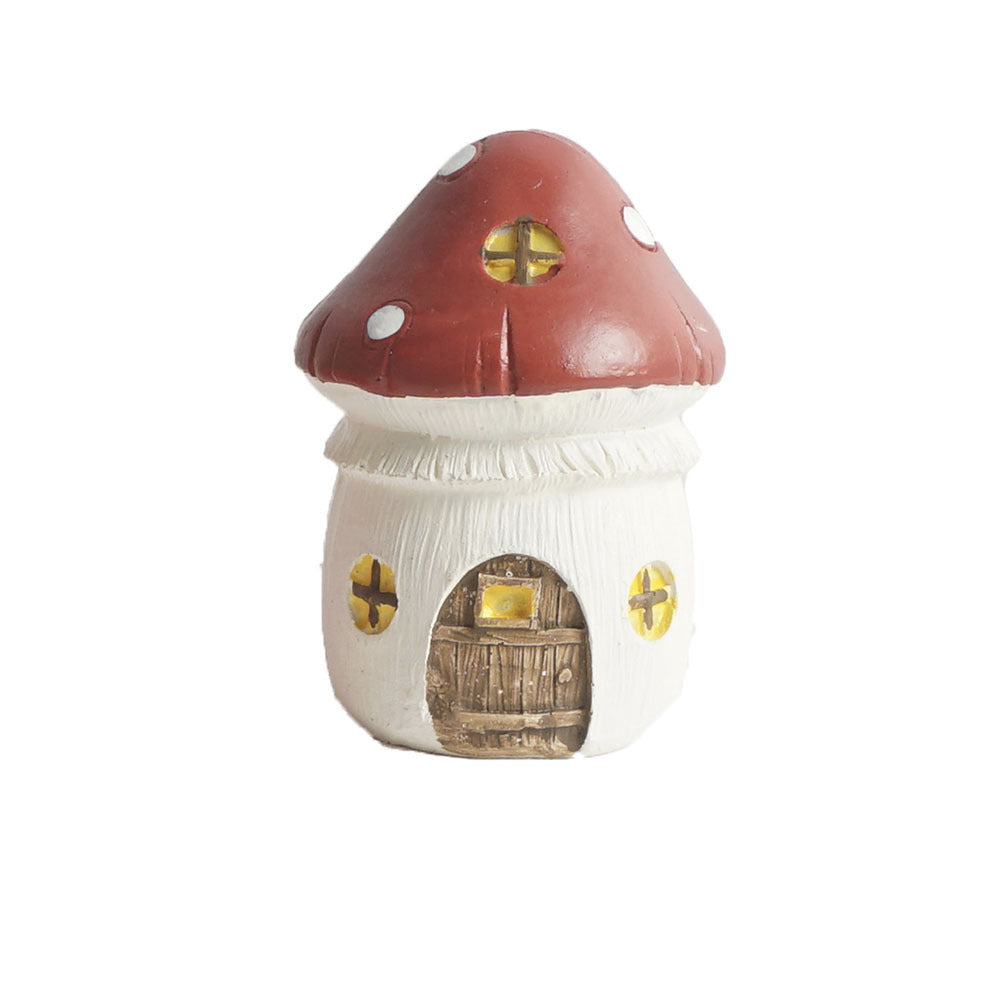 4PK Antheia Green Homewares Fairy Garden Mini Tree House Assorted