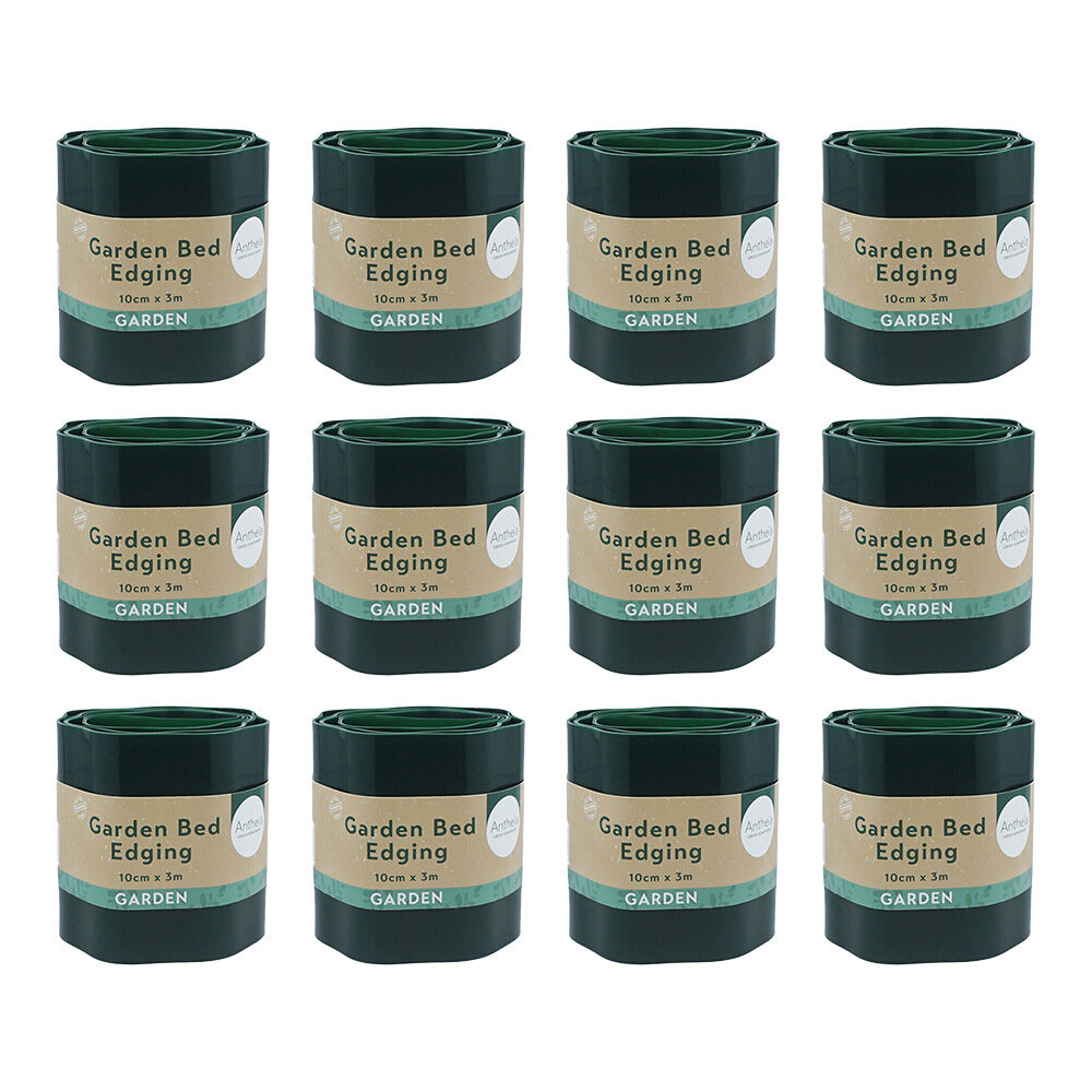 12PK Antheia Green Homewares Wave Design Garden Edge Green 10cm