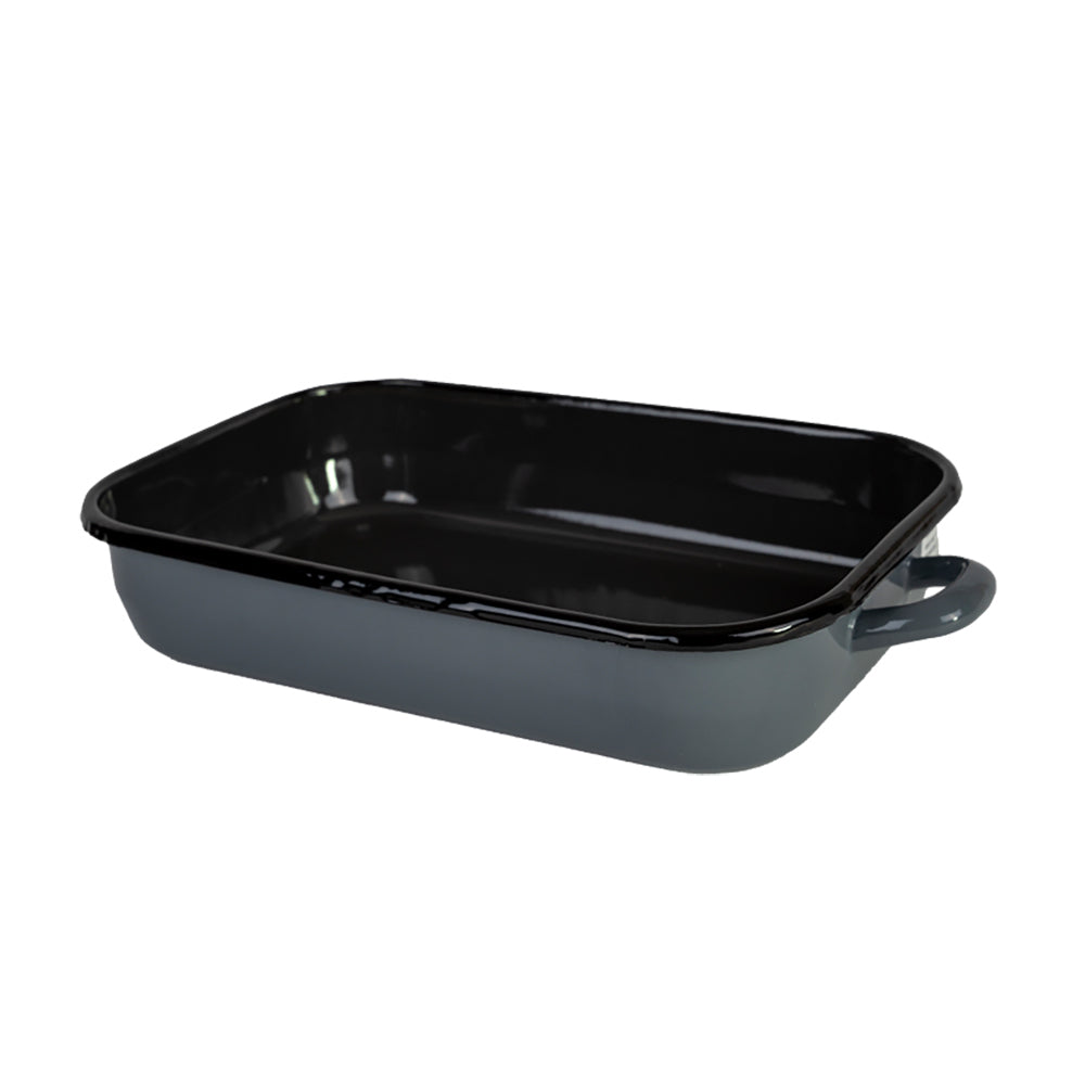 Urban Style 32cm/3.4L Enamel Baking Dish Roasting Tray - Grey