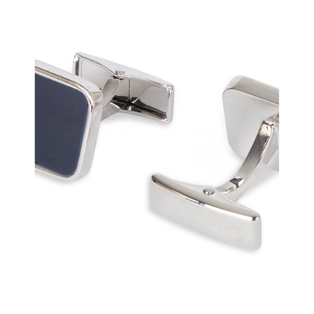 Geoffrey Beene Mens Formal Metal Alloy Square Cufflink - Silver