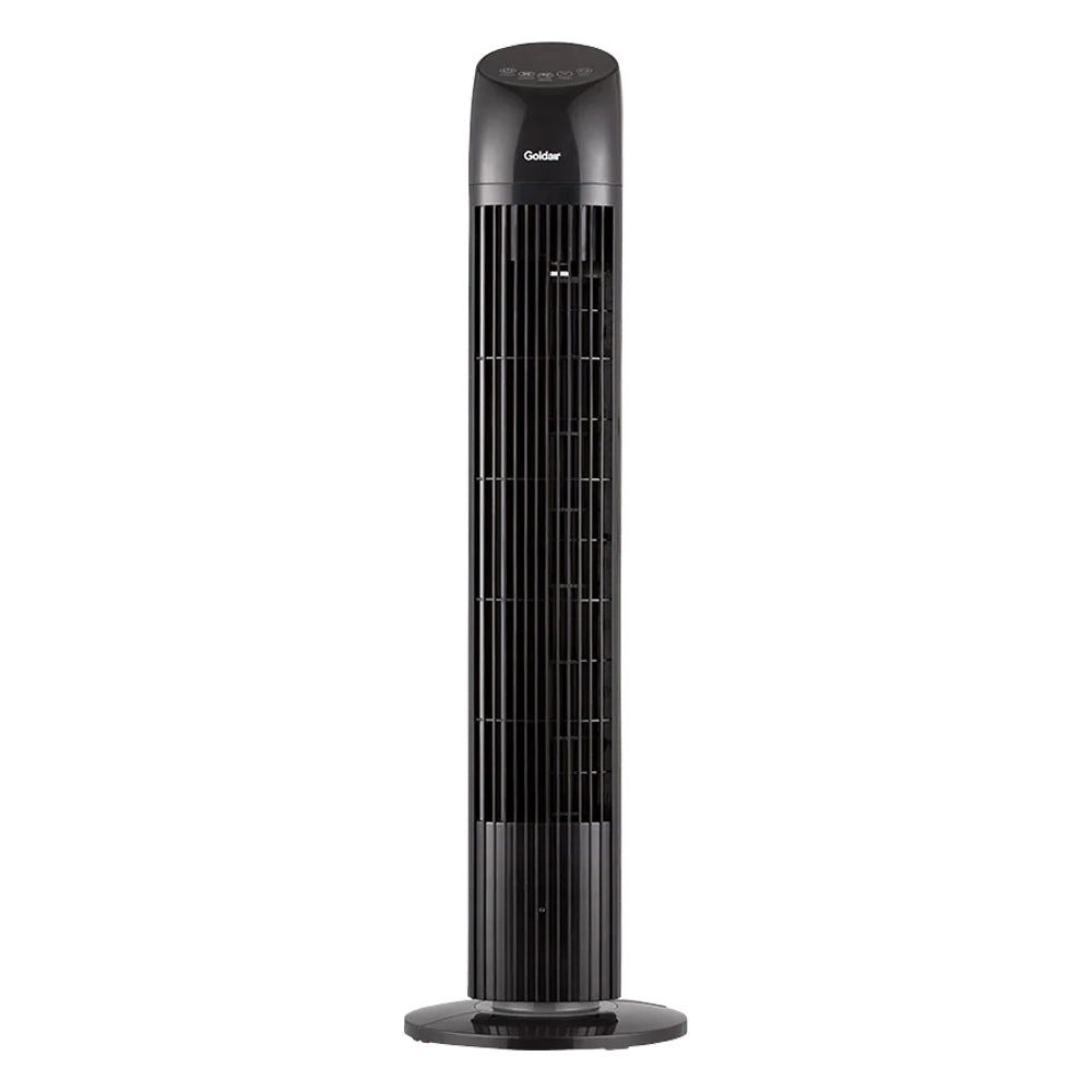 Goldair 84cm Digital Tower Oscillating 45W Smart Fan W/ Wifi Black