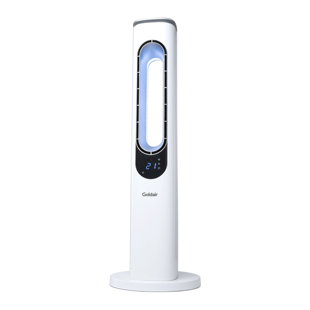 Goldair 94cm 50W Bladeless Tower Fan w/Remote White